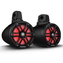 ROCKFORD FOSGATE M2Wl-8B 8” Color Optix Wake Tower Speakers – – Pair In Black
