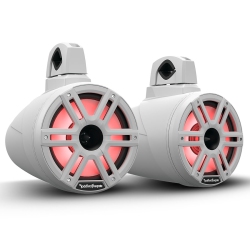 ROCKFORD FOSGATE M2Wl-8H 8” Color Optix Horn Wake Tower Speakers – – Pair In White