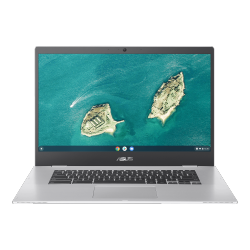 ASUS Chromebook Cx1 Laptop, 15.6" HD Anti-Glare Display, Intel Celeron N5100 Processor, 64GB Emmc Storage, 4GB Ram, Chromeos, Transparent Silver