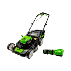 GREENWORKS 80V 21" Brushless Cordless Push Lawn Mower, (2)2.0 Ah Batteries And Charger Included [75+ Compatible Tools]