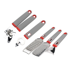 SAKUCHI - 5 Piece Stainless Steel Kitchen Utensil Set In Gray