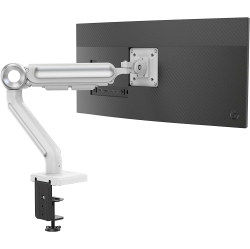SHOPPINGALL Heavy Duty Monitor Mount for 13 to 35 Inch Vesa Compatible Screen, Pneumatic Gas Spring Arm Supports Up to 26.5Lbs - Sa-Ge61U-White