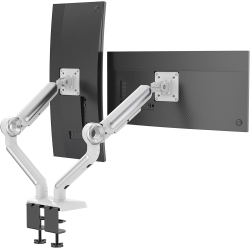SHOPPINGALL Heavy Duty Dual Monitor Mount for 13 to 35 Inch Vesa Compatible Screens, Each Pneumatic Gas Spring Arm Supports Up to 26.5Lbs