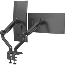 SHOPPINGALL Heavy Duty Dual Monitor Mount for 13 to 35 Inch Vesa Compatible Screens, Each Pneumatic Gas Spring Arm Supports Up to 26.5Lbs