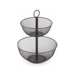 JESSAR - 2 Tier Fruit Basket, 31 X 31 X 41Cm In Black