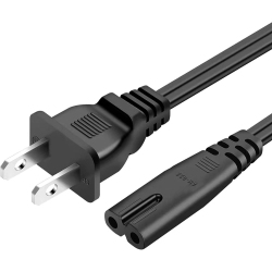 GENERIC Tv Power Cord for Samsung Lg Tcl Sony Toshiba, 2 Prong Ac Wall Plug 2-Slot Cable for HP Dell Asus Acer Laptop
