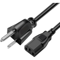 GENERIC 6Ft/1.8M 3 Prong Monitor Computer Tv Power Cord Replacement for Samsung Sony Dell Toshiba Vizio Benq Acer Asus