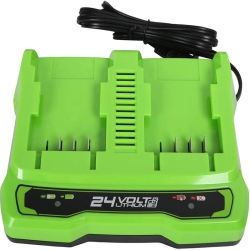 GREENWORKS 24V 4A Dual Port Charger, Cag817