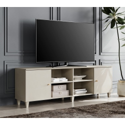 WAMPAT Mid Century Tv Stand for Up to 75 Inch Tv，wood Entertainment Center With Door Storage And Open Shelf for Living Room Bedroom, 70 Inch