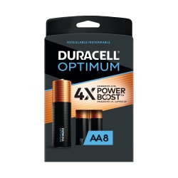 DURACELL Optimum Aa Batteries | 8 Count Pack | Lasting Power Double A Battery | Alkaline Aa Battery Ideal for Household And Office Devices