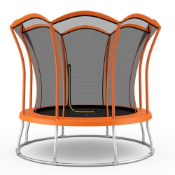 GYMAX 10Ft Recreation Trampoline W/ Exclusive Flower Shape Enclosure Net