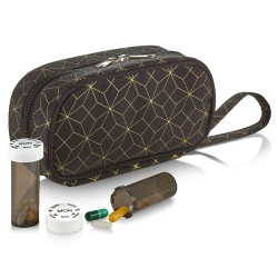 MEDCA Pill Case And Pills Bottle Organizer - Weekly And Daily Medicine Container Carrier Tote Bag for Weekly Pill Bottles With 3 Extra Daily Bottles