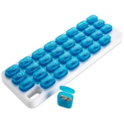 MEDCA Monthly Pill Organizer - 31 Day Pill Organizer \w Large Removable Medication Pods, Portable Pill Case Box And Holder for Daily Medicine And