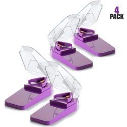 MEDCA Pill Splitters - (Pack Of 4) V- Grip Pill Cutters for Big And Small Medications - Easily Cut Pills, With Clear Top Pill Holder Case