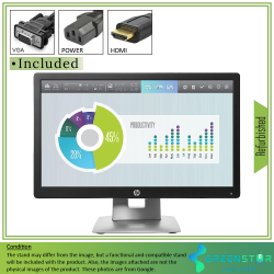 HP Refurbished(Good) - Elitedisplay E202 20" Widescreen 1600X900 Led Backlit Lcd Ips Monitor