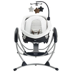 Graco DuoGlider Bouncer & Swing Combo - Navy/White/Brown