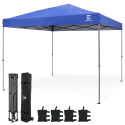 CAPHAUS 10 Ft. X 10 Ft. Patented One-Push Pop Up Outdoor Canopy Tent, Heavy-Duty Commercial Grade W/central Lock, Portable And Instant Folding
