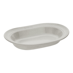 STAUB Dining Line 25 Cm Ceramic Oval Serving Dish Truffle In White