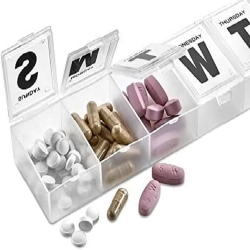 MEDCA 7-Day Pill Organizer Weekly Pill Planner Pack Of 2