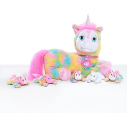 JUST PLAY Unicorn Surprise Crystal, Pastel Rainbow, Stuffed Animal Unicorn And Babies