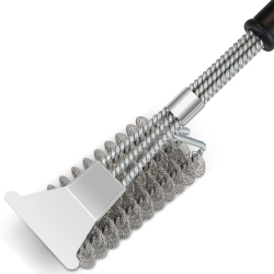 HLD Bbq Grill Brush, 360°Clean 17 Inch Bristle Free Barbecue Brush, Stainless Steel Scraper Bbq Cleaning Brush, Bbq Accessories for Most Stainless