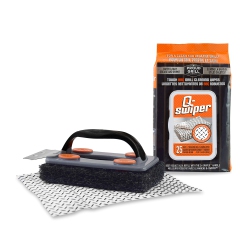 HLD Bbq Grill Cleaner Set - 1 Bbq Brush \w Scraper And 25 Bbq Grill Cleaning Wipes. Bristle Free & Wire Free. Safe Way to Remove Grease And Grime For