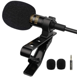 HLD Pop Voice Professional Lavalier Lapel Microphone Omnidirectional Condenser Mic for Iphone Android Smartphone, Recording Mic For, Interview, Video