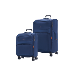 JUMP (Moorea) 2-Piece Luggage Set French Masterpiece Collection Ultra-Light, Expandable With Tsa Lock (Carry-On+Medium)