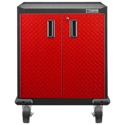 Gladiator Heavy Duty Welded Steel Modular GearBox Cabinet (GAGB272DLR) - Red Tread