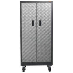 Gladiator Heavy Duty Welded Steel Storage Cabinet (GATL302DRG) - Silver Tread