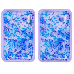 HLD Hot And Cold Gel Bead Ice Pack (2-Pack) | Lavender Scented | Reusable Cold Wrap, Cold Compress & Heating Pad | Freezable, Microwavable | Fabric