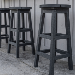 CR PLASTICS Capterra Adirondack Bar Counter Stool (Greystone)