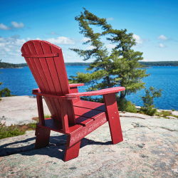 CR PLASTICS Capterra Adirondack Resin Chair (Red Rock)