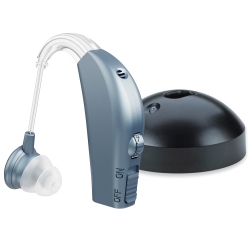 MEDCA Digital Hearing Amplifier - Personal Hearing Enhancement Sound Amplifier With Extended Over 500Hr Battery Life, Modern Blue, By