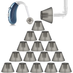 MEDCA Hearing Aid Standard Receiver Tulip Domes Sure Fit - Universal Invisible Tip Replacement Ear Domes for Bte Psap Hearing Amplifiers
