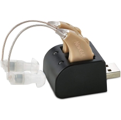 MEDCA Hearing Amplifiers Set \w New Digital Technology - Almost Invisible Design And Rechargeable USB Dock - Personal Pair Sound Amplifier \w