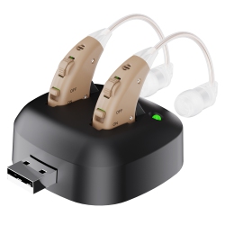 MEDCA Digital Hearing Amplifier - Rechargeable Behind The Ear Personal Hearing Enhancement Sound Amplifier Pair, Bte Digital Hearing Amplifier \w USB
