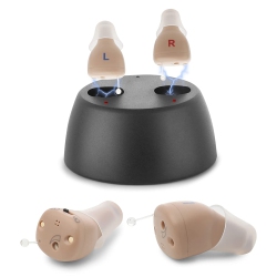 MEDCA Rechargeable Hearing Amplifier to Aid And Assist Hearing, Completely-In-Canal (Cic) Nearly Invisible Mini Personal Sound Device W/noise