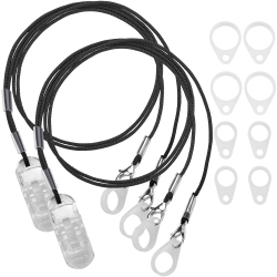 MEDCA Hearing Aid Clips - Protective Holder \w Anti Lost Lanyard Cord - Rope \w Loops And Clip And Security Clip Ideal for Behind The Ear Hearing