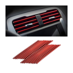 HLD 20 Pieces Car Air Conditioner Decoration Strip for Vent Outlet, Universal Waterproof Bendable Air Vent Outlet Trim Decoration, Suitable for Most
