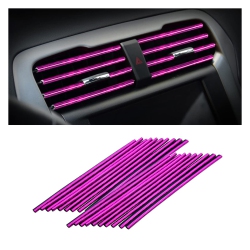 HLD 20 Pieces Car Air Conditioner Decoration Strip for Vent Outlet, Universal Waterproof Bendable Air Vent Outlet Trim Decoration, Suitable for Most