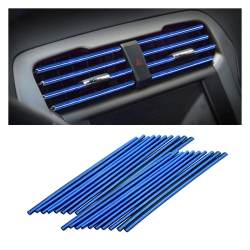 HLD 20 Pieces Car Air Conditioner Decoration Strip for Vent Outlet, Universal Waterproof Bendable Air Vent Outlet Trim Decoration, Suitable for Most