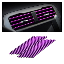 HLD 20 Pieces Car Air Conditioner Decoration Strip for Vent Outlet, Universal Waterproof Bendable Air Vent Outlet Trim Decoration, Suitable for Most