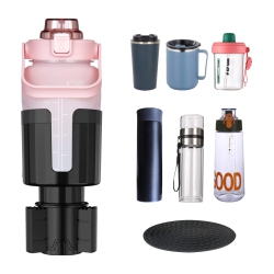 HLD Car Cup Holder Expander Adapter With Adjustable Base, Cup Holder Expander for Yeti 24/36/46OZ, Hydro Flasks 32/40OZ, Large Bottles