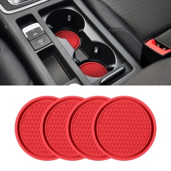 HLD Car Cup Holder Coaster, 4 Pack 2.75 Inch Diameter Non-Slip Universal Insert Coaster, Durable, Suitable for Most Car Interior, Car Accessory For