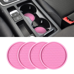 HLD Car Cup Holder Coaster, 4 Pack 2.75 Inch Diameter Non-Slip Universal Insert Coaster, Durable, Suitable for Most Car Interior, Car Accessory For