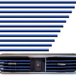 HLD 20 Pieces Car Air Conditioner Decoration Strip for Vent Outlet, Universal Waterproof Bendable Air Vent Outlet Trim Decoration, Car Interior