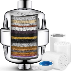 HLD 20 Stage Shower Filter for Hard Water \w 3 Cartridges, Water Softener Shower Head Filter Balance In Filtration And Rejuvenation, High Output