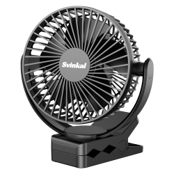 HLD USB Portable Fan, 5000Mah Charging Portable Battery Clip On Fans, 6Inch Quiet USB Personal Desk Fan, 3 Speeds, 720° Angle Adjustment, Small