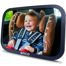 HLD Baby Car Mirror Rear-Facing - Car Mirror Baby Rear Facing Seat, Baby Essentials for Newborn, 100% Shatterproof Baby Mirror for Car, 360 Degree